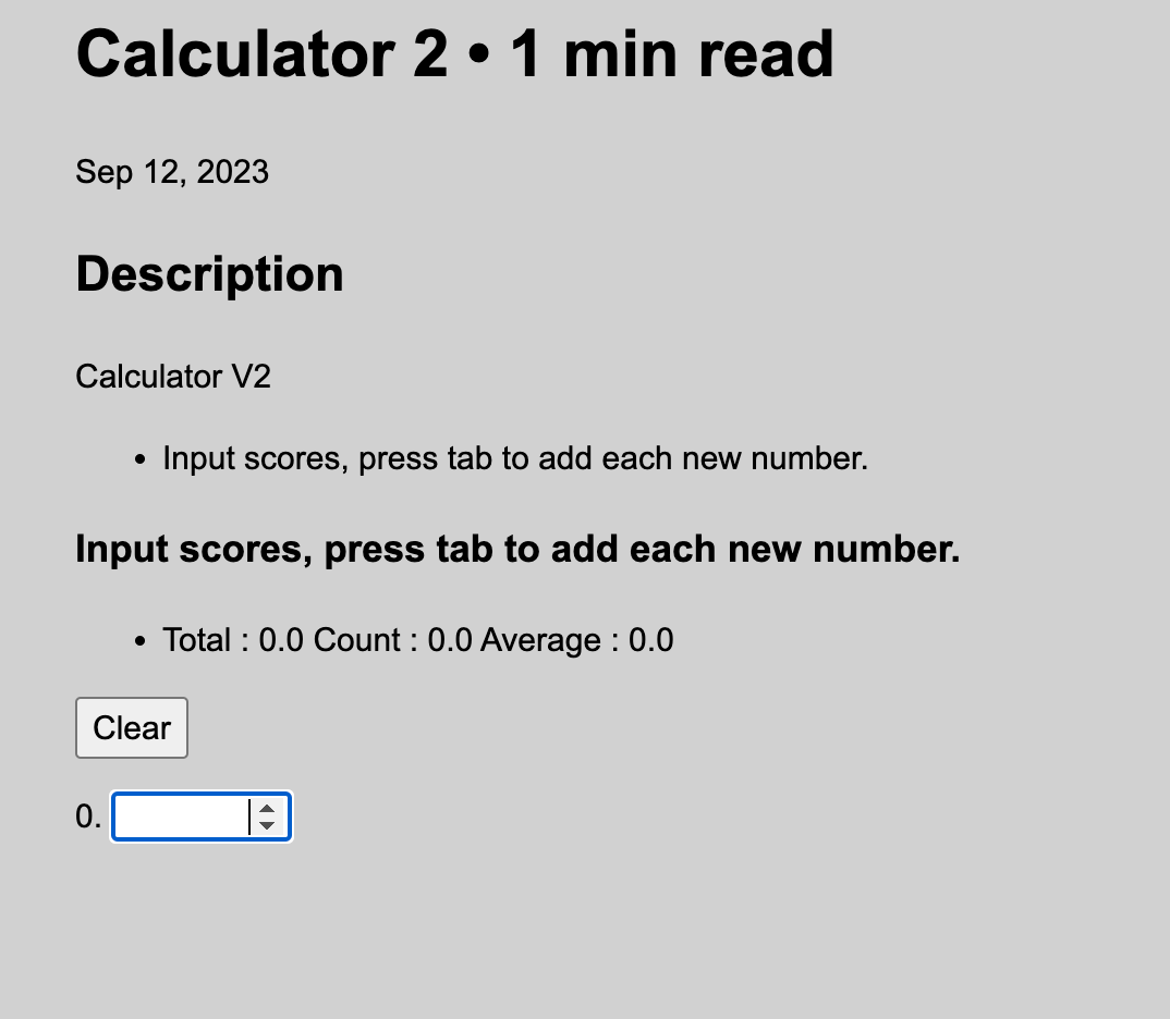 JS Input Calculator